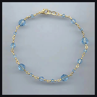Swarovski Aqua Anklet
