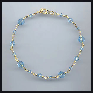 Swarovski Aqua Anklet