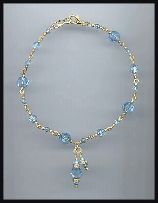 Aqua Crystal Anklet