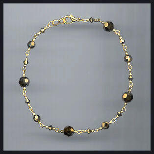 Swarovski Antique Gold Anklet