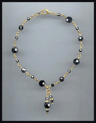 Hematite Crystal Anklet