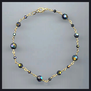 BlackAurora Swarovski Anklet