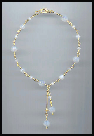 Swarovski White Opal Crystal Anklet