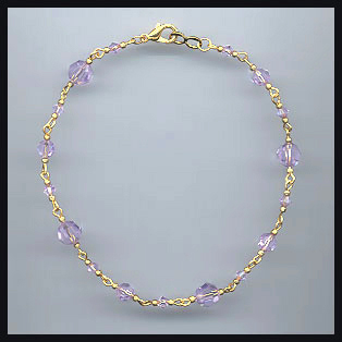 Violet Swarovski Anklet
