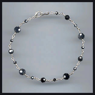 Swarovski Hematite Anklet