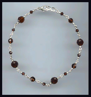 Swarovski Mocca Crystal Anklet