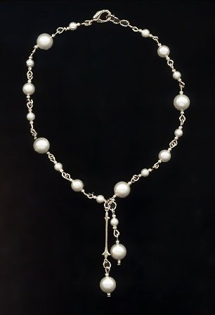 Cream Faux Pearl Anklet