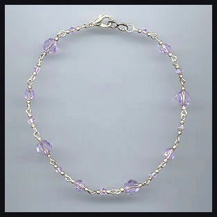 Swarovski Violet Anklet