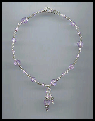 Violet Crystal Anklet