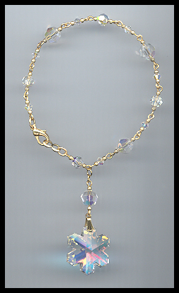 Aurora Borealis Crystal Snowflake Bracelet