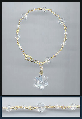Swarovski Crystal Snowflake Bracelet 