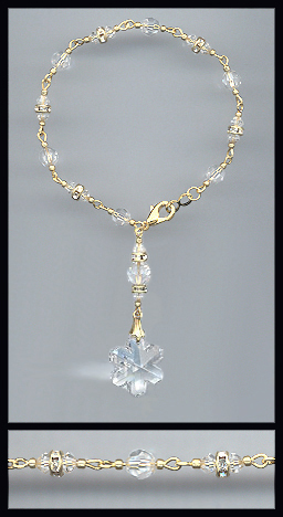 Clear Crystal Snowflake Bracelet