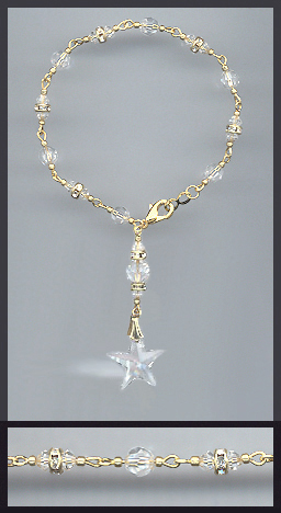 Clear Crystal Star Bracelet