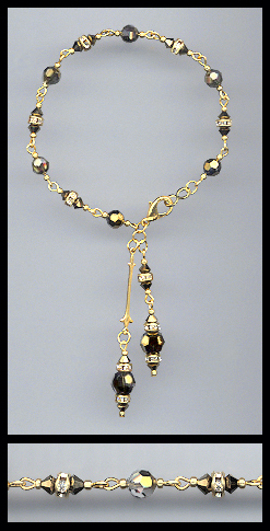 Gold Swarovski Dorado Gold Rondelle Bracelet