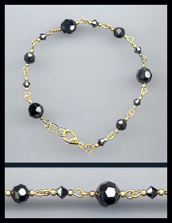 Swarovski Hematite Crystal Bracelet