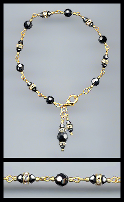 Swarovski HematiteMCrystal Bracelet