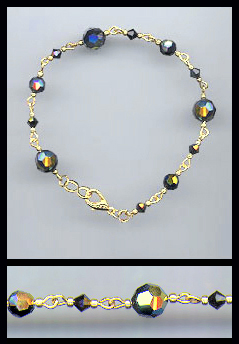 Swarovski Black Aurora Crystal Bracelet