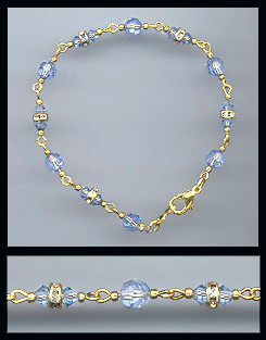 Light Blue Swarovski Crystal Bracelet