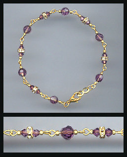Amethyst Purple Swarovski Bracelet