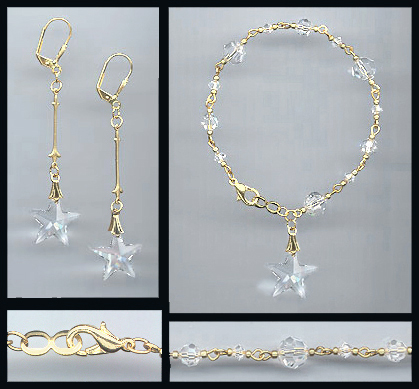 Swarovski Crystal Star Bracelet Set