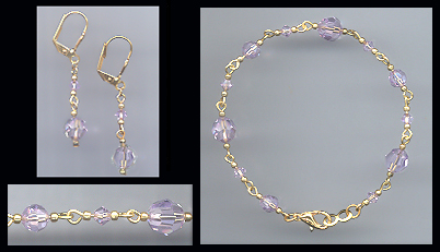 Swarovski Violet Bracelet Set