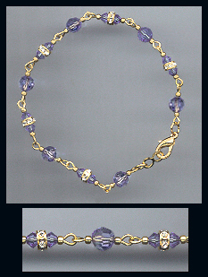 Tanzanite Purple Swarovski Bracelet