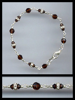 Chocolate Brown Swarovski Bracelet