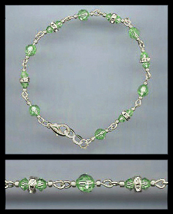 Peridot Green Swarovski Bracelet