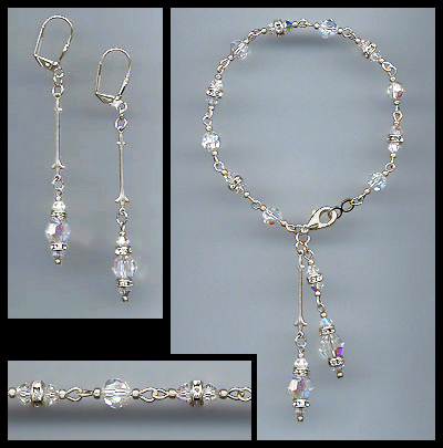 Aurora Crystal Drop Bracelet Set