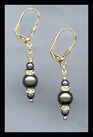 Black Pearl Drop Earrings