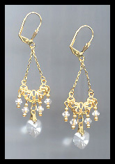 Vintage Heart Earrings