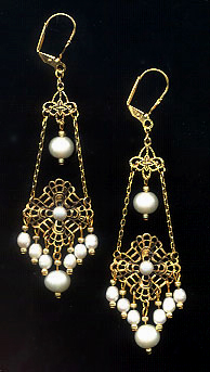 Cultured Pearl Chandelier Earrings