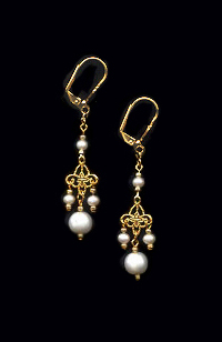 Pearl Filigree Earrings