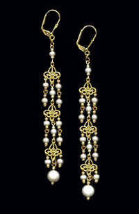 4" Freshwater Pearl Earrings