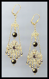 Swarovski Gold Chandelier Earrings