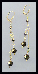 Dorado Gold Crystal Drop Earrings