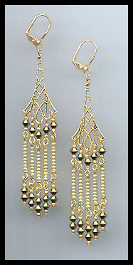 Swarovski Antique Gold Crystal Earrings