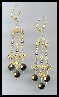 Antique Gold Chandelier Earrings
