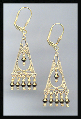 Antique Gold Filigree Earrings