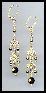 Gold Crystal Earrings