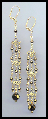 4" Dorado Gold Chandelier Earrings