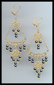 Hematite Chandelier Earrings