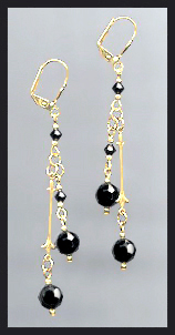 Hematite Crystal Drop Earrings