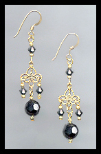 Hematite Filigree Earrings