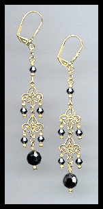 Hematite Crystal Earrings