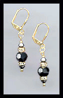 Jet Hematite Drop Earrings