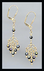 Black Aurora Dangle Earrings