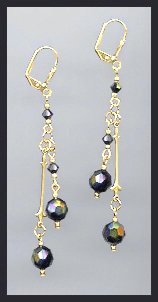 Black Aurora Drop Earrings