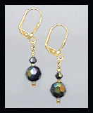 Small Black Aurora Earrings