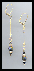 Black AB Drop Earrings